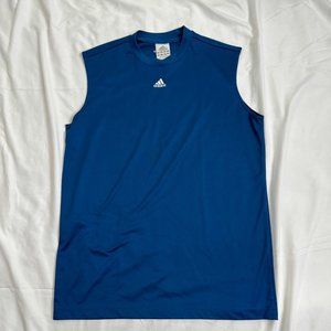 ADIDAS Blue Men's Sleeveless Sweatshirt Size Medium Active Tank Top